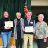 The Grand Prairie Chapter Daughters of the American Revolution (DAR) recognized Adysen Johnston (far left) of Des Arc High School and Carter Hearn (third from left) of DeWitt High School as the 2024 DAR Good Citizens. (photo courtesy of Tiffanie Hearn)