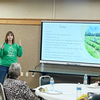 Sarah Shelton-James shares information on growing Tulsi and its’ health benefits with Master Gardeners at the March meeting.